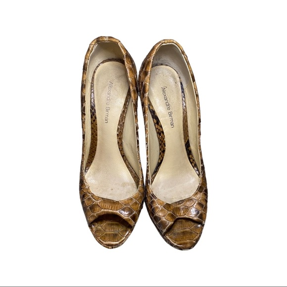 Alexandre Birman  Python Peep Toe Heels - Picture 3 of 8